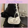 Piccola Borsa a Spalla Francese da Donna Moda Estiva Materiale PU Con Chiusura a Zip Per Uso Quotidiano