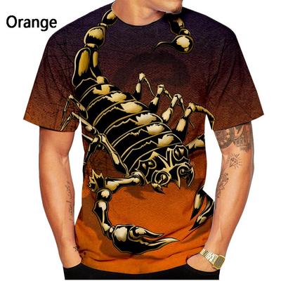 Neue Mode Skorpion 3D Druck T-Shirt Herren Damen Sommer Lässig Kurzarm Rundhals Tier Shirt Top