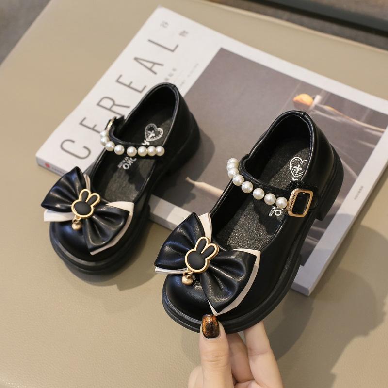 Girls Leather Shoes 2025 Spring and Autumn New Black Mary Jane Soft Sole Little Princess Girls Children Jk Single Shoes Summer Women