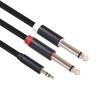 Audiokabel 3,5 mm auf Dual 6,35 mm 1/4 Zoll Stereo Splitterkabel Verstärkeranschluss Audiokabel für PC Laptop Verstärker Mischpult Lautsprecher