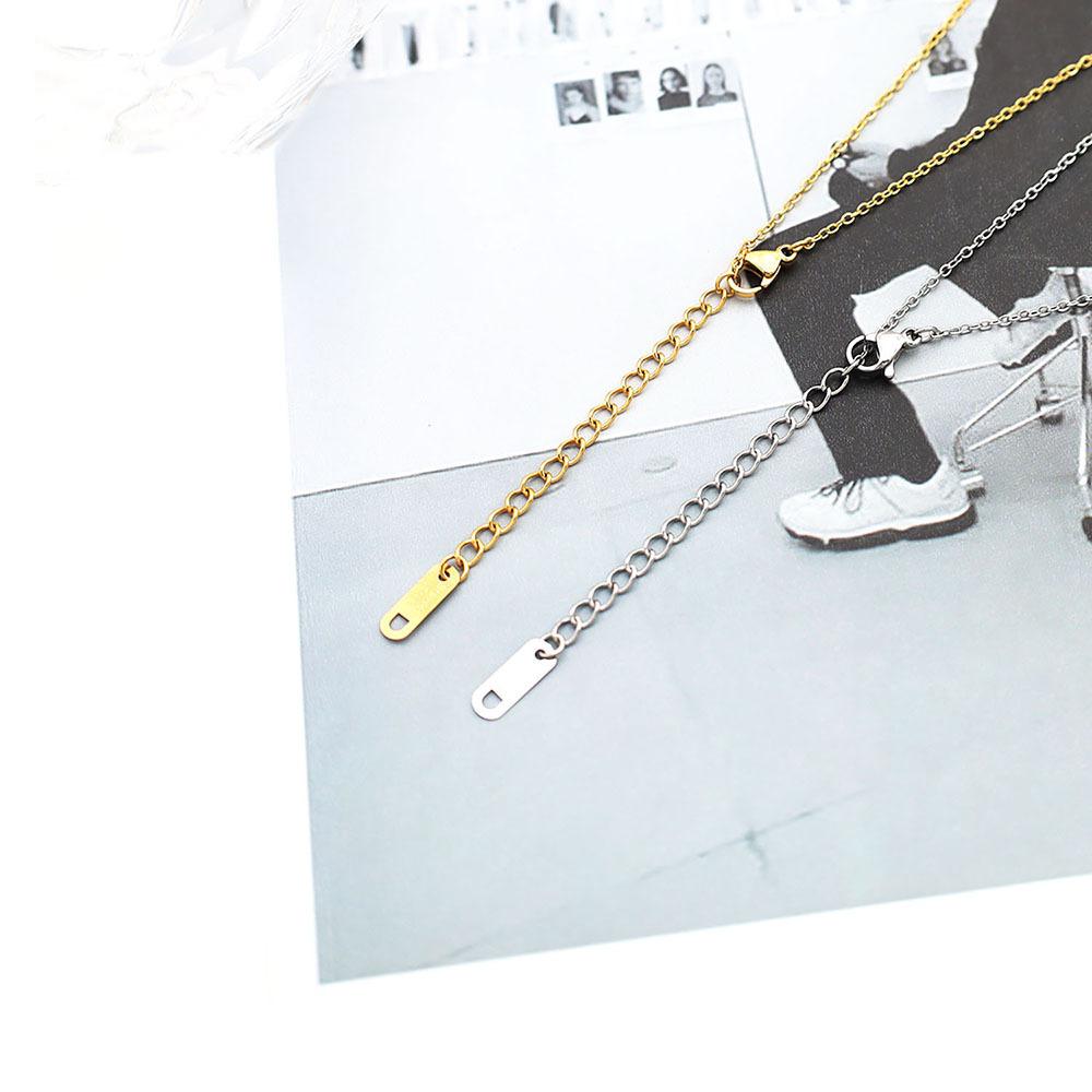 Stylish And Simple 18K Gold Collarbone Chain, Small And Exquisite Stainless Steel Four-Claw Round Zircon Necklace, Female Versatile