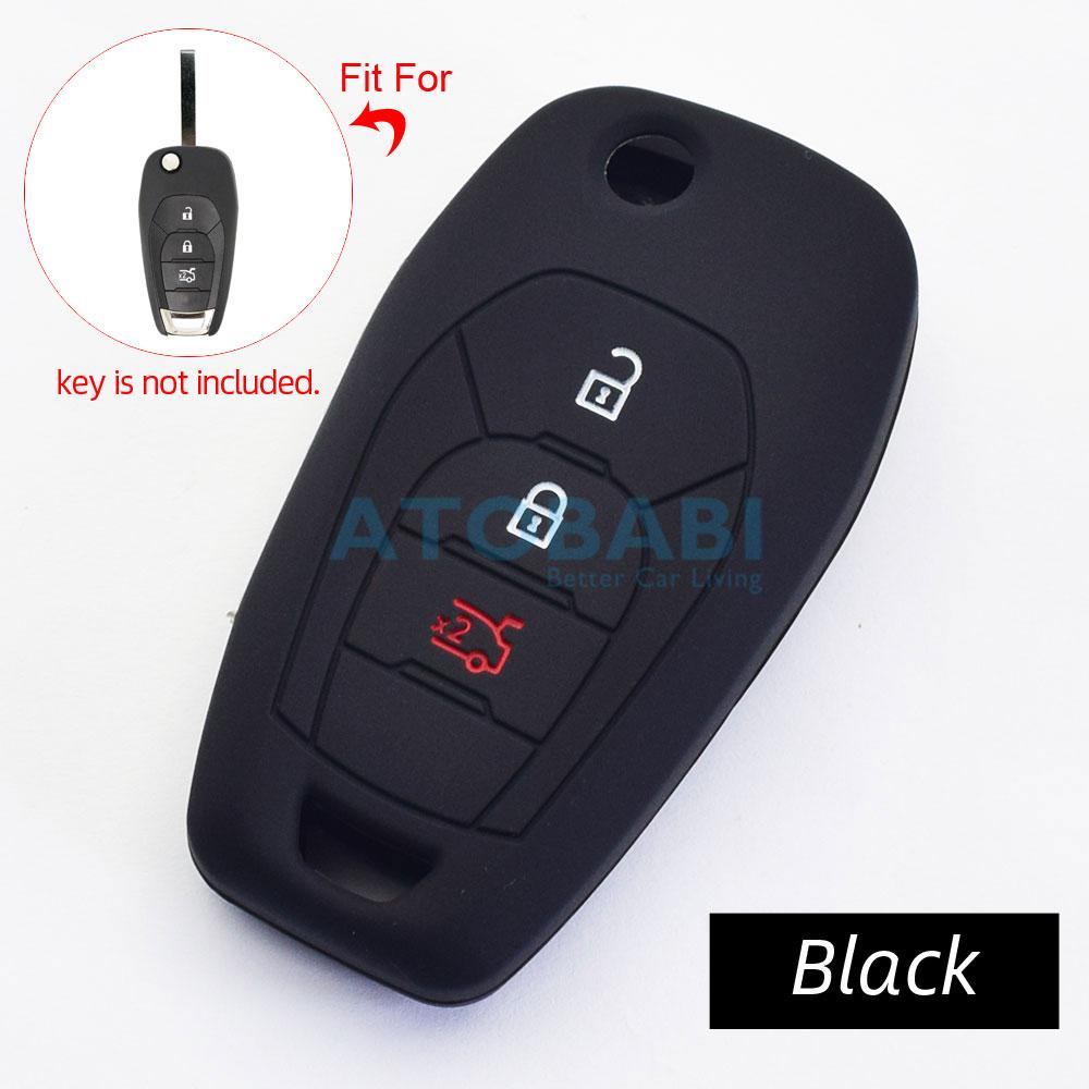 Silicone Car Key Case 3 Buttons Folding Remote Control Fobs Shell Protector Cover Skin For Chevrolet Cruze Sonic Spark Trax