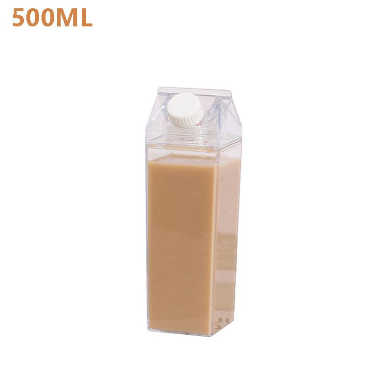 Creative Transparent Water Bottle Milk Cardboard Bottles Milk Juice Box Reusable Portable For Outdoor Sports Travel And Camping