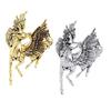 Stabile Pegasus-Brosche aus plattiertem Legierungsmaterial mit elegantem Finish, Kragenanstecker für das perfekte Geschenk und Stil-Statement