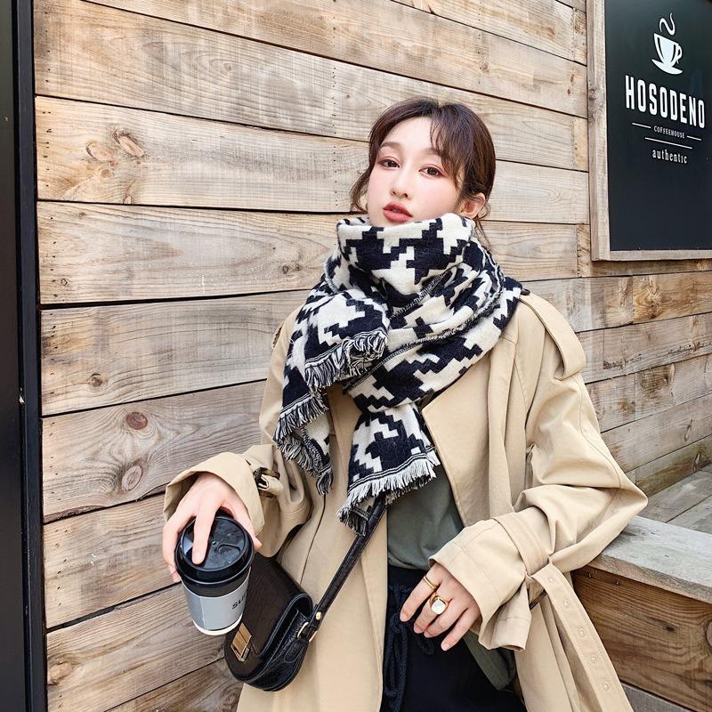 Winter Warm Sub Scarf Wind Autumn Winter Thickened Imitation Cashmere Cold Scarf Large Shawl Dual-purpose