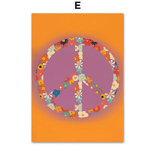 Boho Retro Happy Quote Butterfly Sun Faces Wall Art Canvas Painting Nordic Posters And Print Wall Pictures For Living Room Decor No Frame