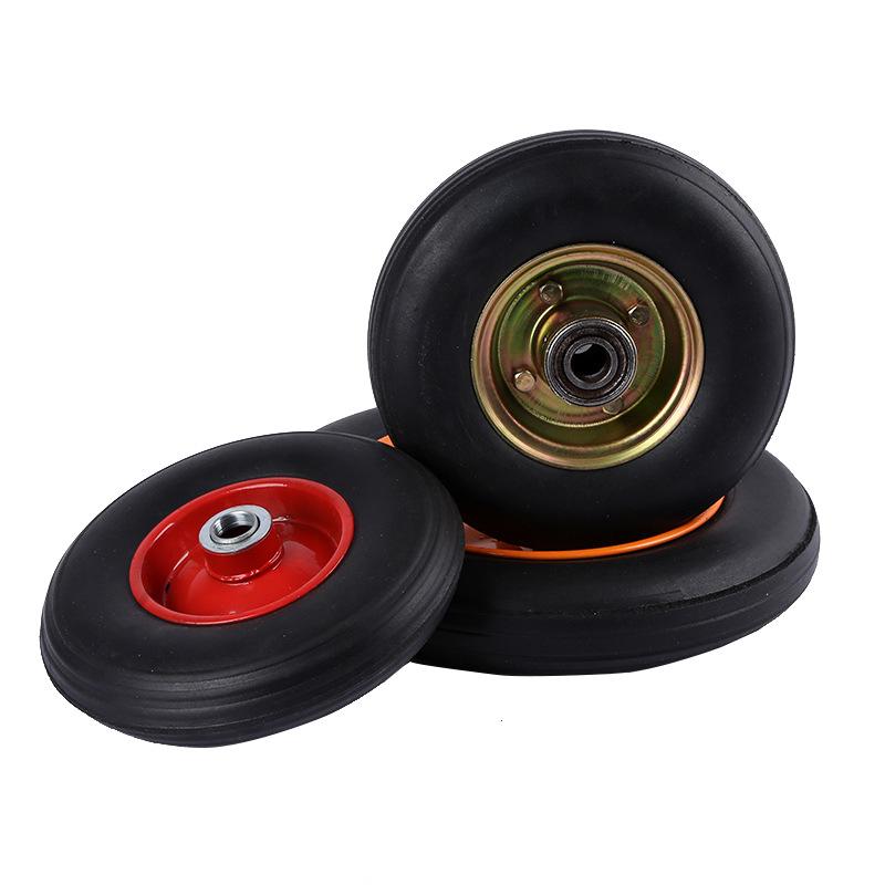 8" & 10" Solid Core Industrial Rubber Casters - Wear-Resistant, Silent Wheels
