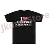 Ich liebe Timothée Chalamet Logo Merch T-Shirt Sommer Damen Unisex Mode Lässig Kurzarm T-Shirts