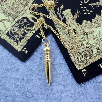 Péndulo Reiki radiestesia curación pirámide colgante dijes Chakra Péndulo cromo amuleto Péndulos Para Radiestesi