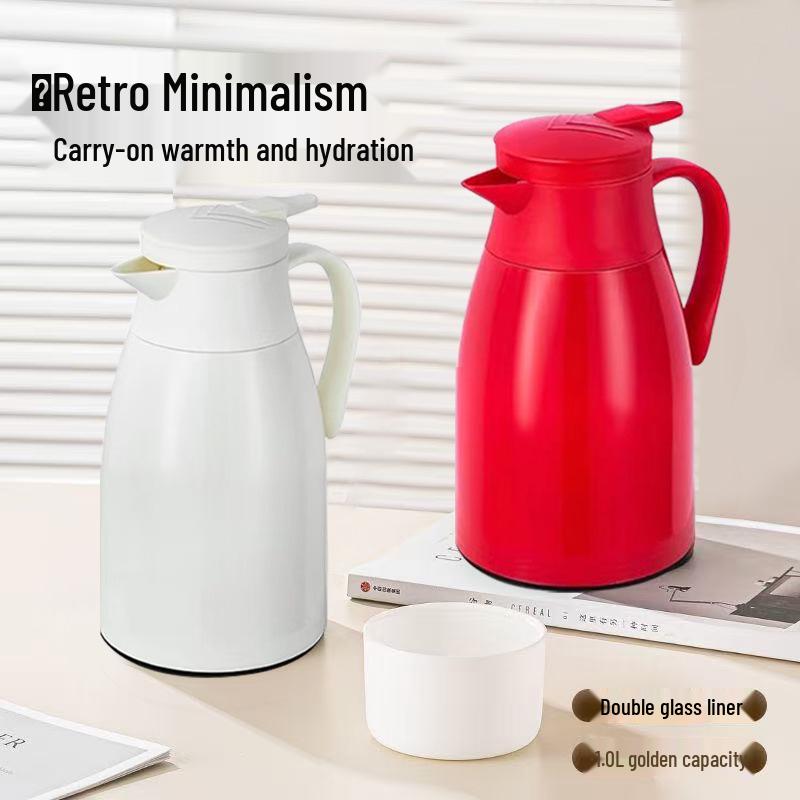Large Capacity Insulated Thermos Flask: Portable, Modern Hot Water Bottle for Students
