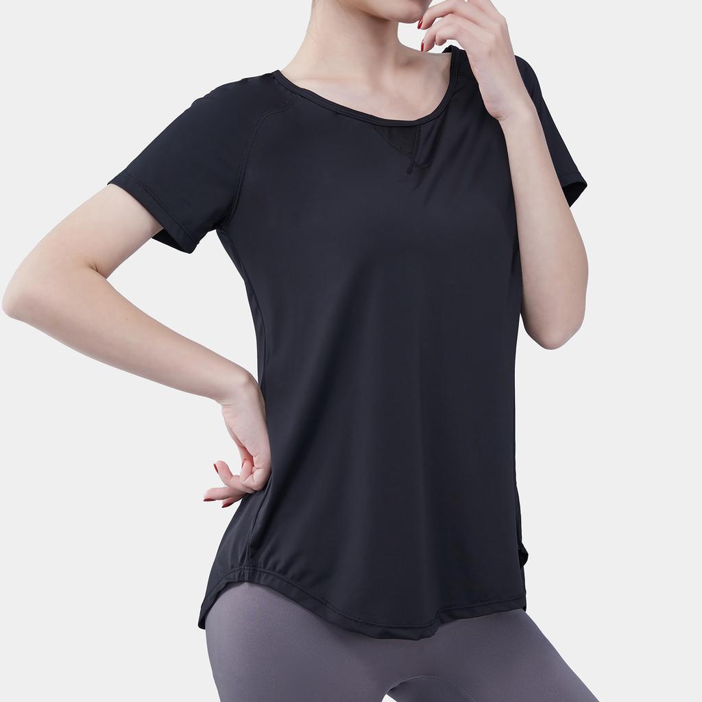 Yoga Clothes Short-sleeved Women's Loose Large-size Sports T-shirt Summer Mesh Breathable Quick-drying Fitness Clothes Running Top Women