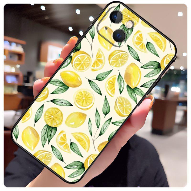 Fruit Lemon Case For iPhone 16 Pro Max 14 13 12 11 15 17 Pro Max mini 15 16 Plus 16e 17 Air Phone Cover