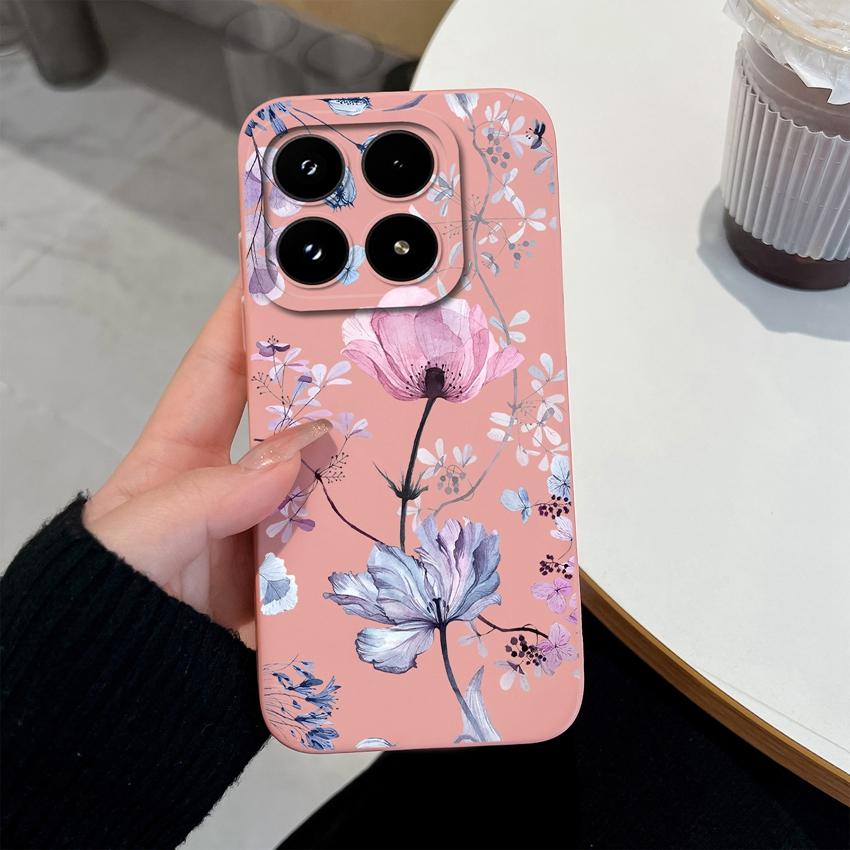 For Xiaomi 17 14 14T 15 15T Pro Poco C71 C75 M7 M8 F7 F8 Phone Case Cute Flower Avocado Pattern Shockproof Silicone Back Cover Shell For Xiaomi Casing