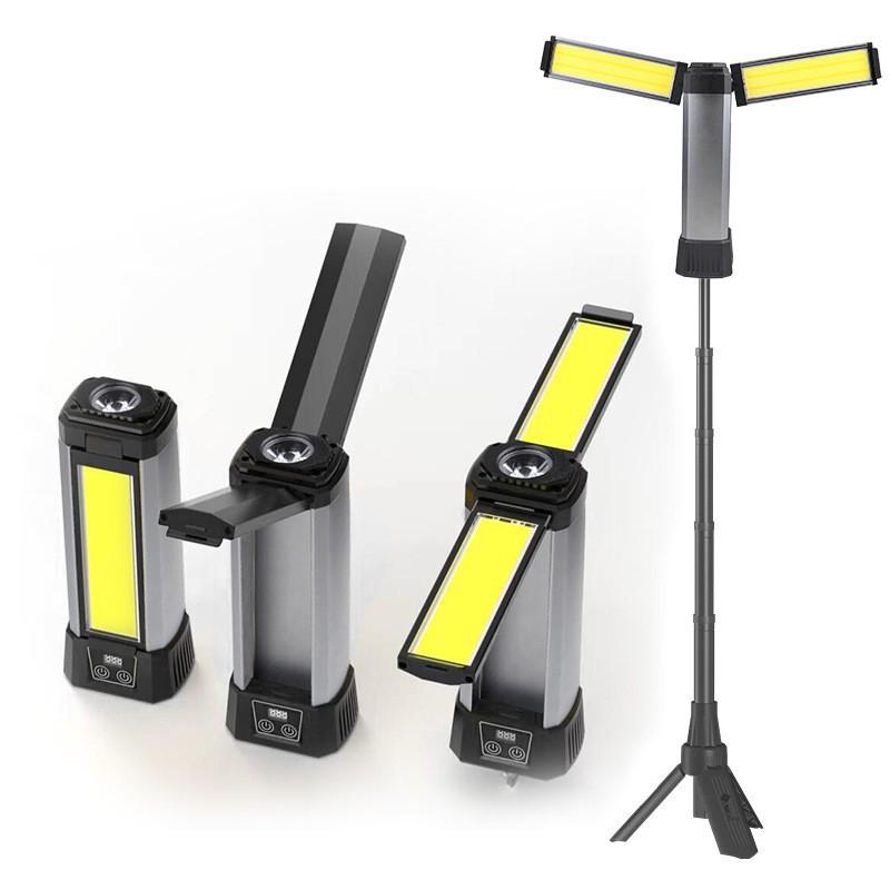 High Lumen COB LED Camping Light: Retractable Pole & Bracket for Outdoor Fishing, Multi-functional Use