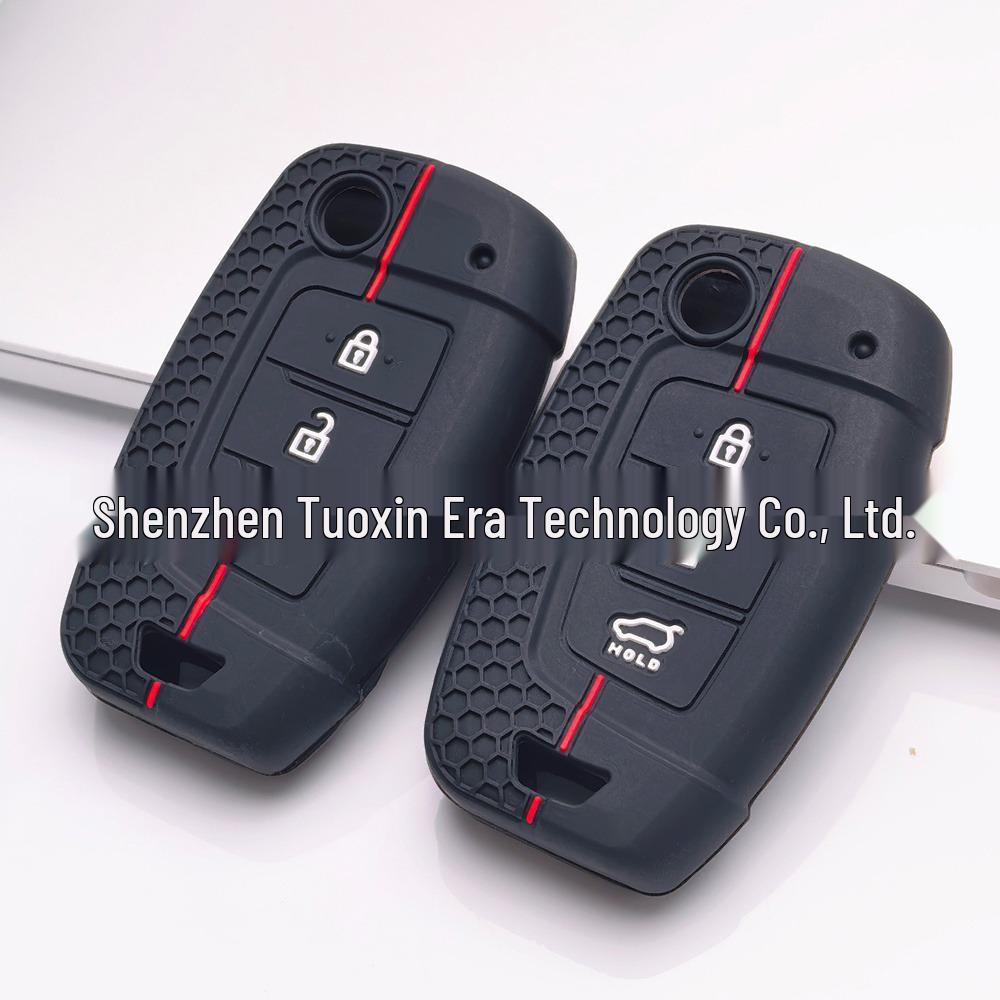 Toyota Car Remote Key Case: Honeycomb Silicone Non-Slip Cover with Buckle