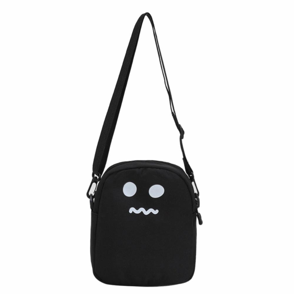 Cute Oxford Cloth Messenger Bag Mini Size Zipper Closure Crossbody Bag Cartoon Print Storage Bag Women