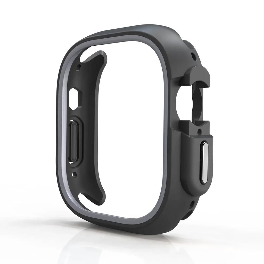 TPU Case+Silicone Strap for Apple Watch Band Ultra 49mm Sport Band for Iwatch Series10 9 8 7 6 SE 5 4 46mm 45mm 44mm 41 40 42mm