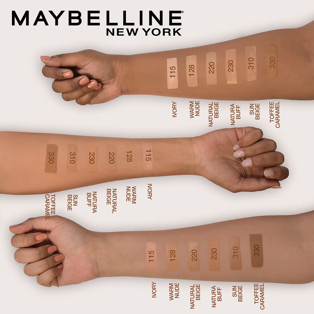 Maybelline New York Fit Me Matte Poreless Liquid Foundation 128 Warm Nude 18 ml Full Coverage Normal Oily Skin Warm Nude