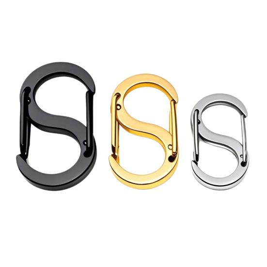 Nerezová přezka na náhrdelník Hák ve tvaru S Klipový konektor Řetízek na náramek DIY Klíčenka Šperky Kovová dvojitá karabina