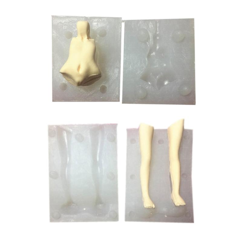 DIY Cake Decorating Baking Craft Mould Tool Silicone Fondant Molds Dolls Body Leg Model Aromatherapy Plasters Clay Molds