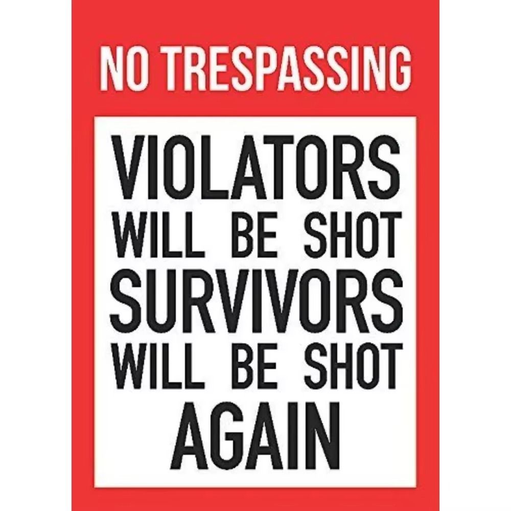 Retro Horror Comedy Metal Sign - No Entry Warning Plaque 20x30cm for Home Garage Bar Decor