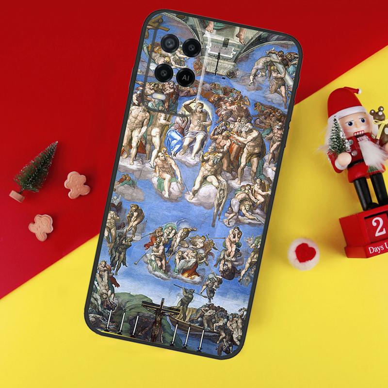 Michelangelo Art Case For Oppo A78 A98 A18 A38 A58 A5 A6 Pro A54 A74 A94 A17 A57 A80 A60 A40 A96 A76 A16 A15