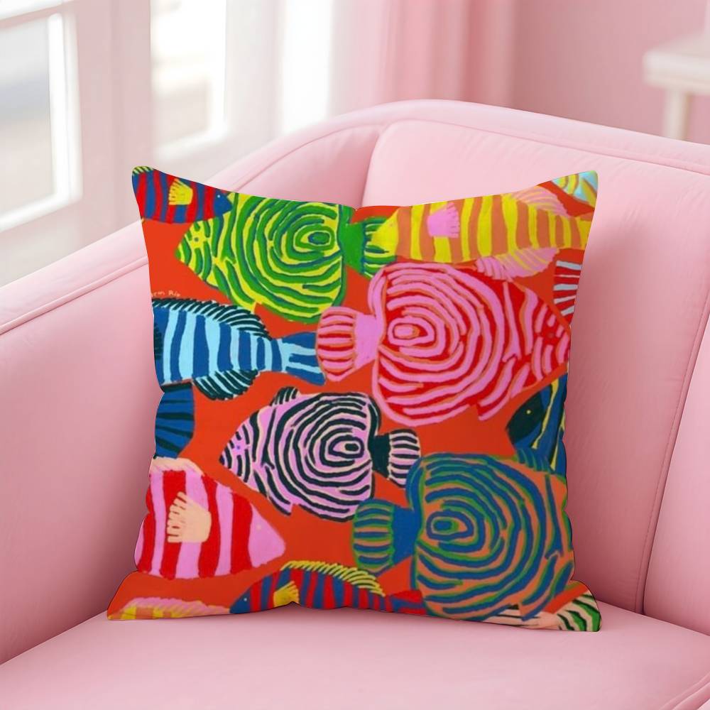 Fashion H-Henri M-Matisse Painting Pillow Case Anti-dustmite Pillow Invisible zipper silky short plush Sofa cushion cover