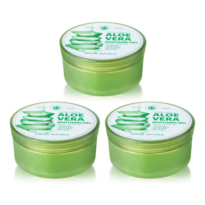 

Смягчающий и восстанавливающий гель с Алоэ Вера 300мл #3PCS