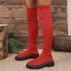 Women Trendy Fashionable Knee-high Sock Boots 2025 New Large Size Shoes Women Comfortable Platform Ankle Boots Zapatos De Mujer