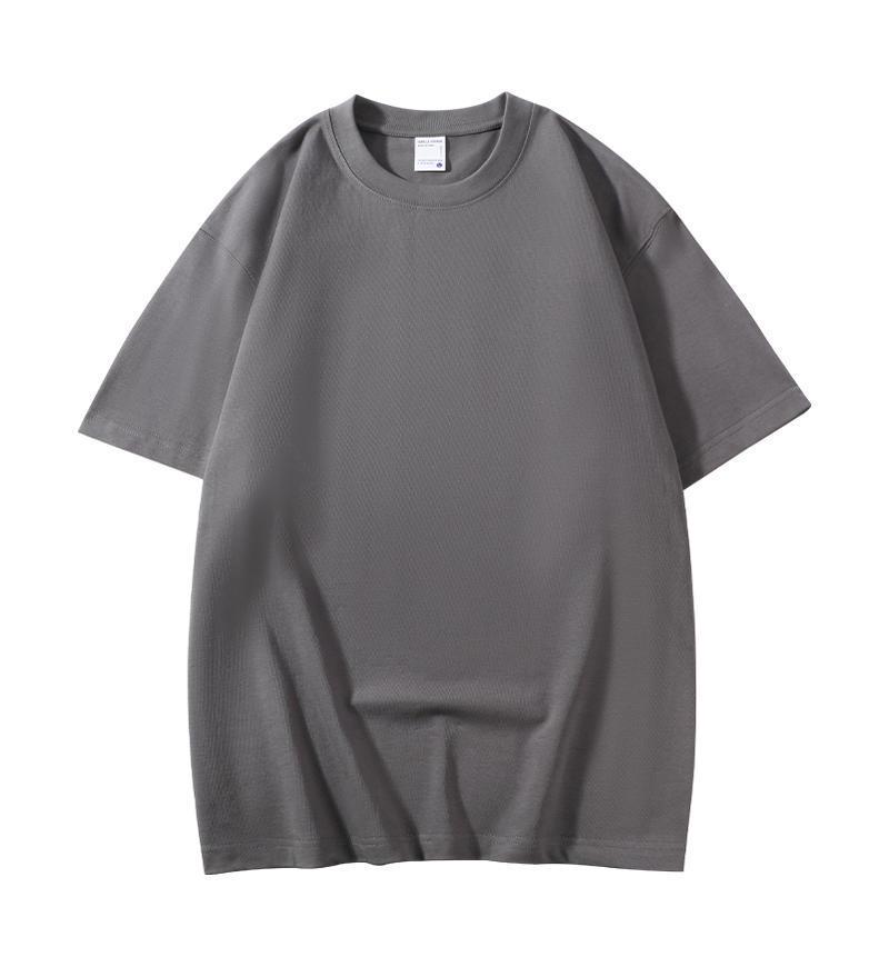 Heavyweight 300G Cotton Unisex T-Shirt: Short-Sleeved, Double Yarn, Round Neck, Drop Shoulder, Casual Workwear, Custom Logo Option