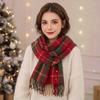 Plaid Cashmere Neckwear Classic Gingham Shawls Warm Stoles Tartan Mufflers  Party