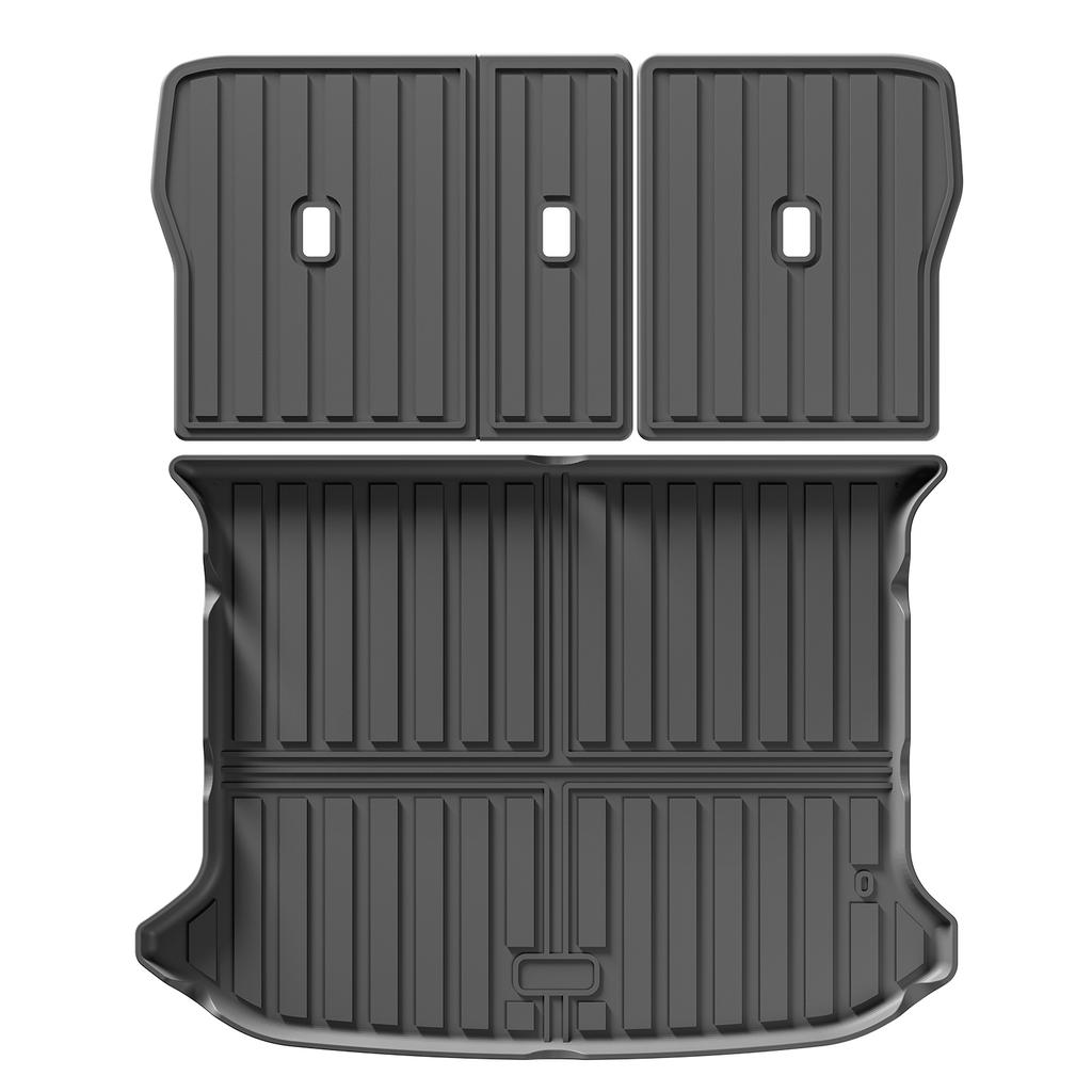 Smabee for Genesis GV60 Performance 2023-2026 TPE Car Cargo Liner Trunk Pad Backrest Pad All Weather Interior Accessories Black