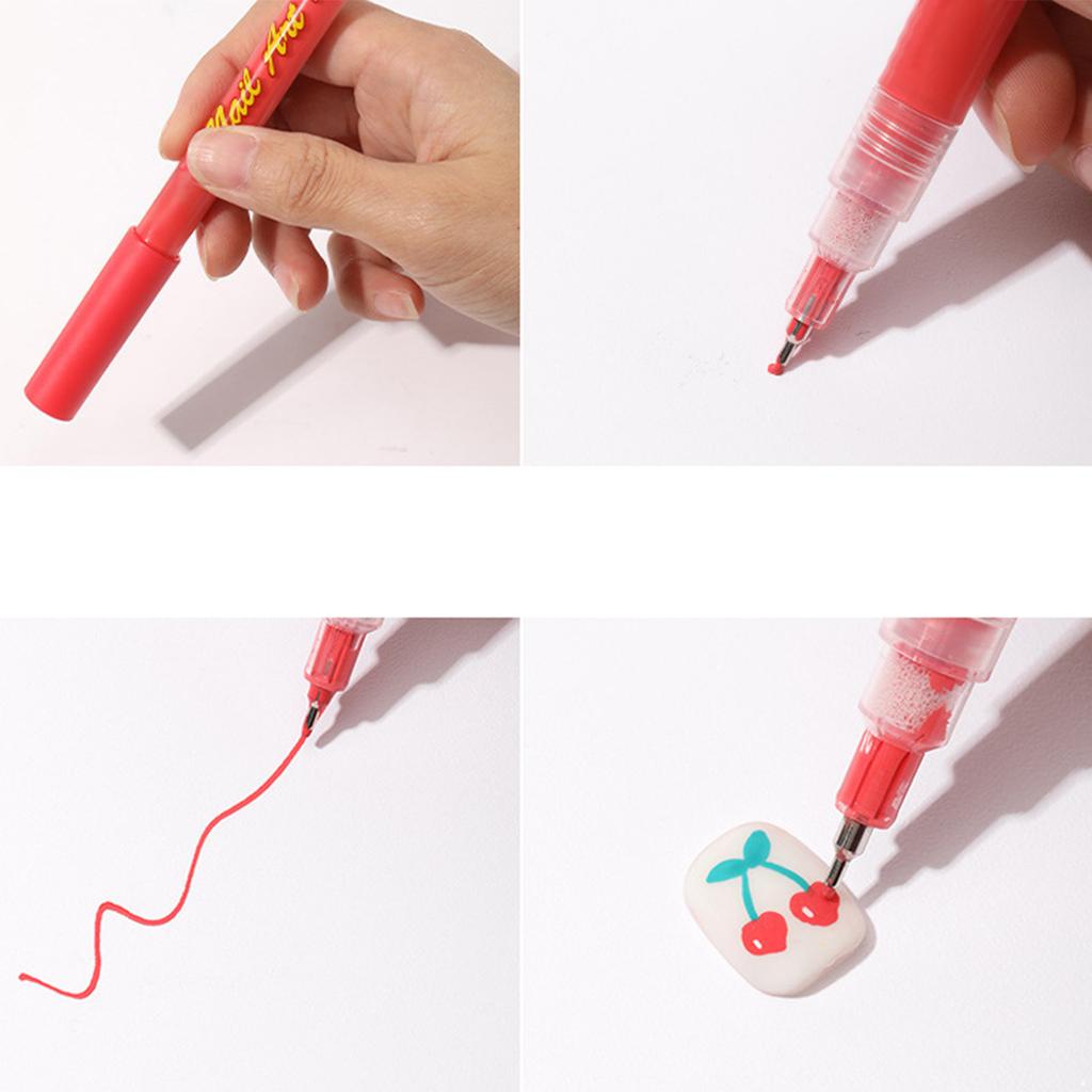 Nail Art Pen Set All In One Dotting Pen and Painting Liner Brush for Creative DIY Nail Art Manicure Tools