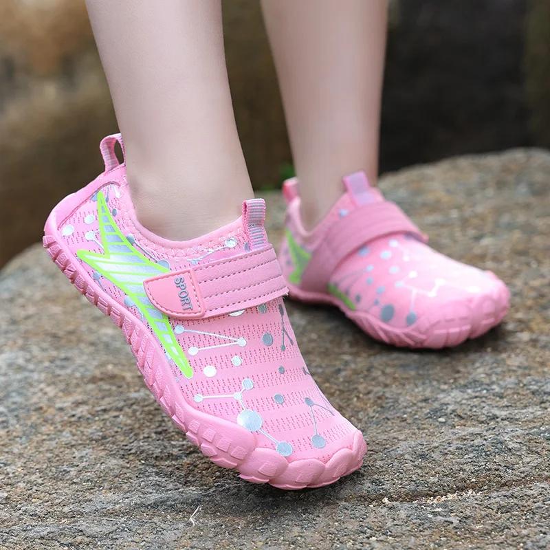 Děti Plážové Boty do vody Chlapec Dívka Bosá Boty do vody Rychleschnoucí Drenáž Potápění Sandály Plavání Děti Rybaření Surfování Brodění Tenisky