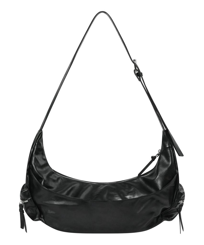 Mucent Strum Cross Leather Belted Shoulder Bag Unisex