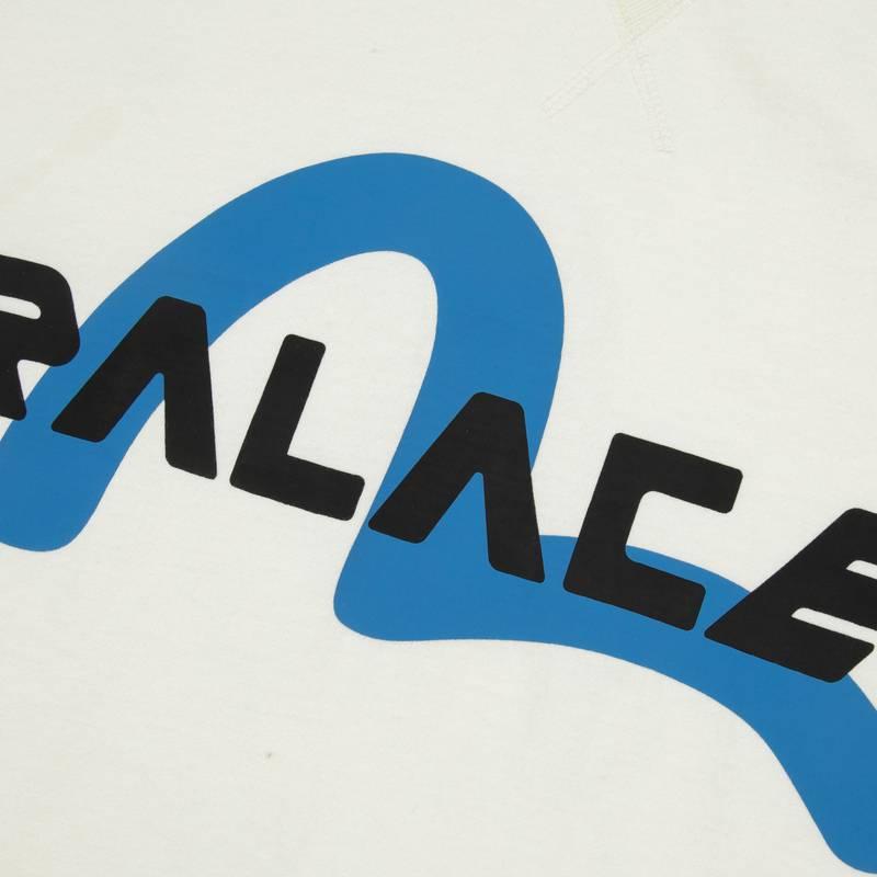 Palace X Evisu SS24 Casual Logo Print T-Shirt Unisex Tops Milk-White 2ESPAM4TS1153XXCTWHTO