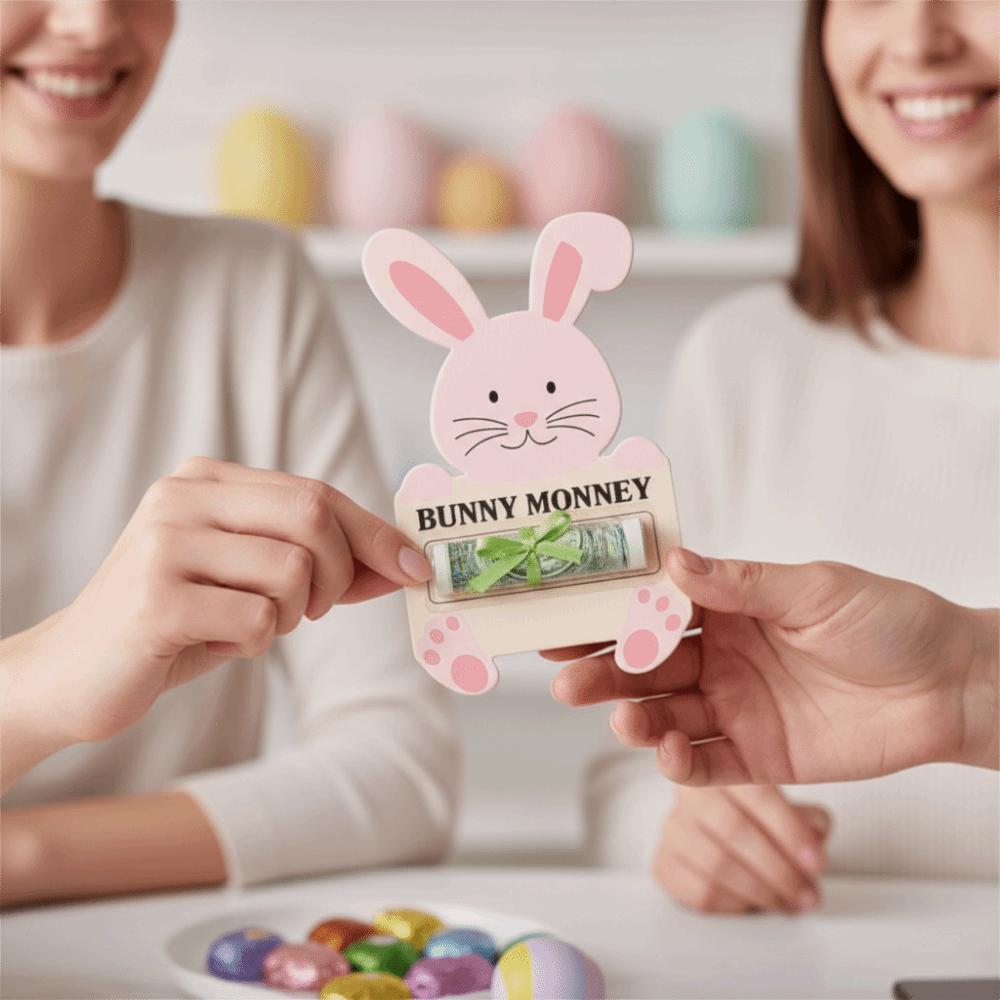 6PCS/SET Portable Easter Cash Holder Funny Money Wallet Bunny Banknote Card  Home Decorations
