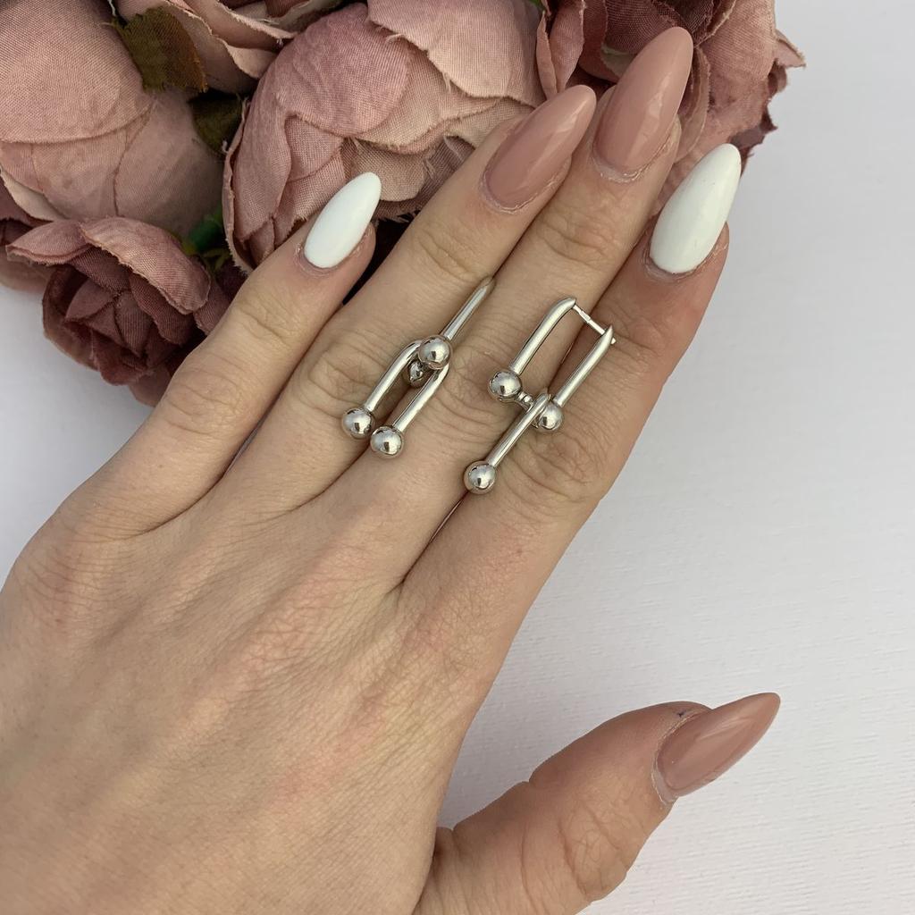 Серебряные серьги без камней (2082743)