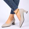 2024 New Fashion Women's Shoes Thick Heels Spring and Autumn Shoes for Outerwear Professional Commuting Pointed Toes Zapatos