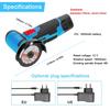19500RPM12V Cordless Electric Angle Grinder  Rechargeable Mini Polishing Grinding Machine Multifunction Diamond Cutting amabilis