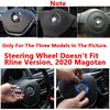 2025 Hot 1Pcs Car Steering Wheel Emblem Stickers Accessories For Volkswagen VW R-line GTI R Polo Golf Touareg Passat Magotan Tig