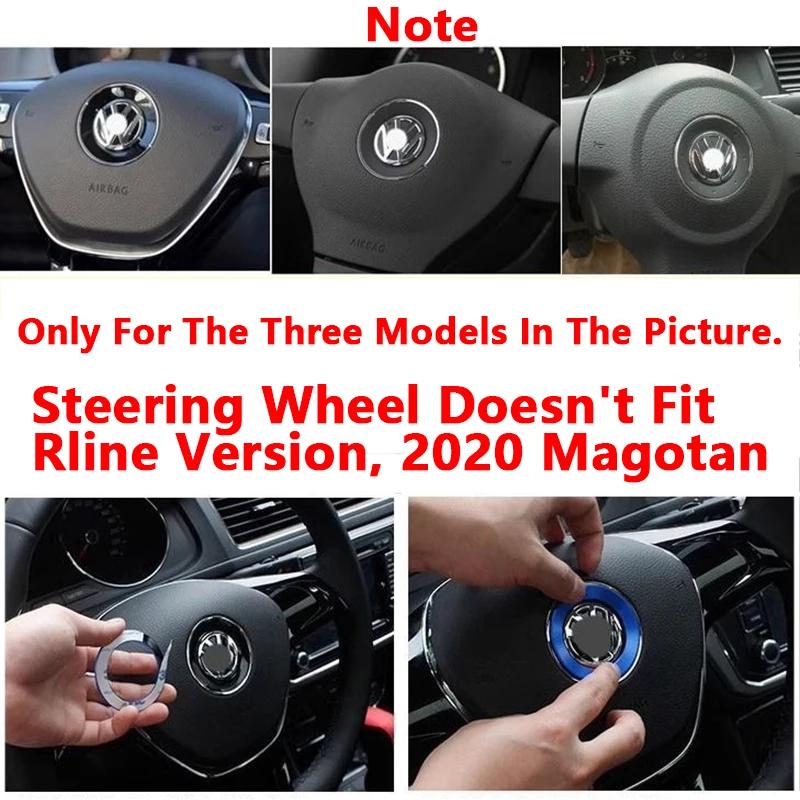 2025 Hot 1Pcs Car Steering Wheel Emblem Stickers Accessories For Volkswagen VW R-line GTI R Polo Golf Touareg Passat Magotan Tig