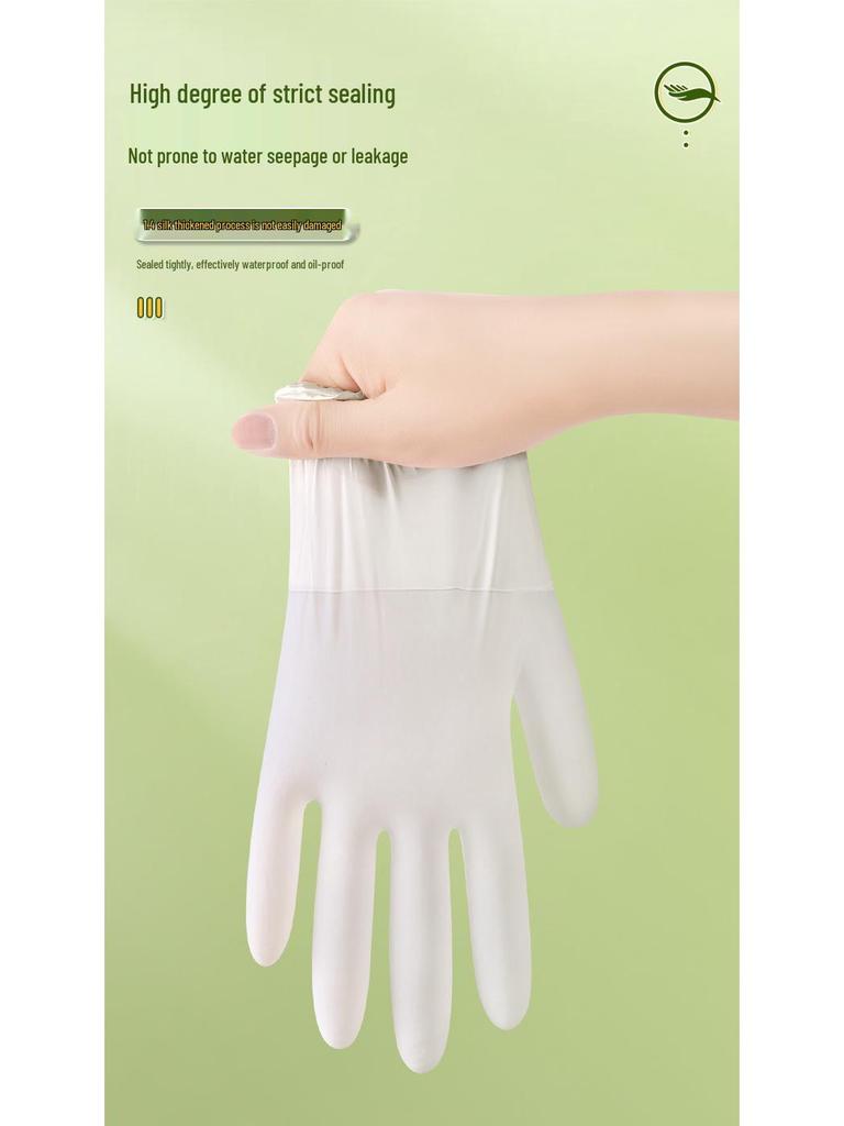 9-inch Food-Grade Nitrile Disposable Gloves for Dental, Beauty, Household & Medical Use - Waterproof & Protective