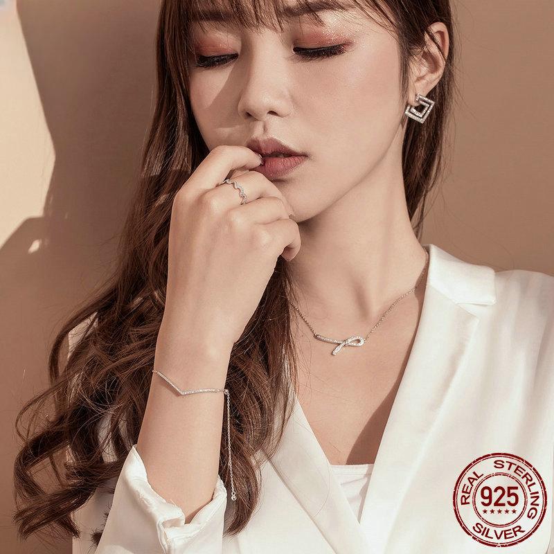 Brățară originală din argint S925 pentru femei Triumph, stil simplu, placată cu platină.