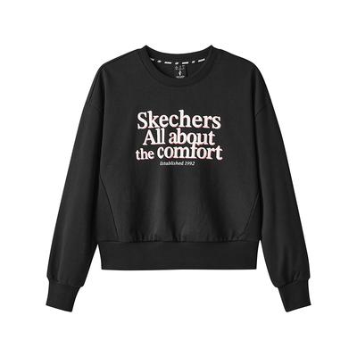 Sports Lifestyle Series Round Neck Comfortable Soft Pullover Loose Warm Casual American Sweatshirt Women Sweatshirt L424W207-0018
