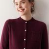 Women's Age-Reducing Cashmere Cardigan – Cozy Autumn/Winter Knit with Stand-Up Collar & Buttons