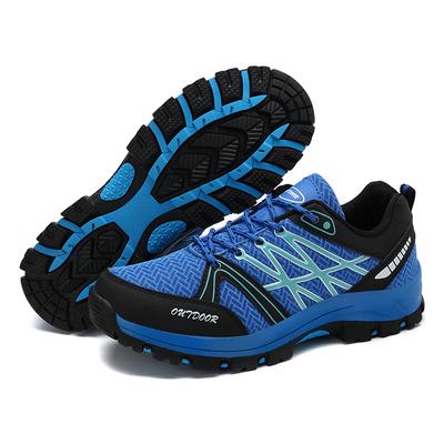 Fashion Men's Mesh Breathable Hiking Shoes Hunting Trail Jogging Outdoor Leisure Fashion Hiking Shoes Anti Slip Outsole Fitness Sports