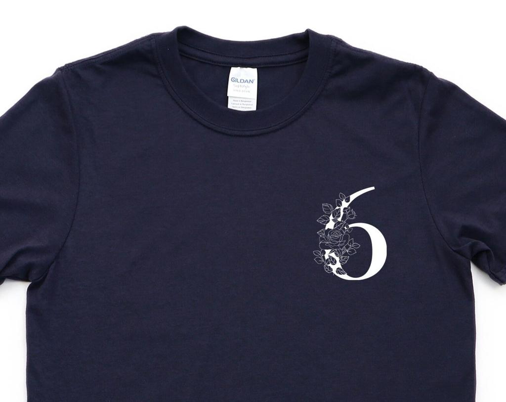 Botanical Number 6 Shirt: Soft Cotton Blend Tee