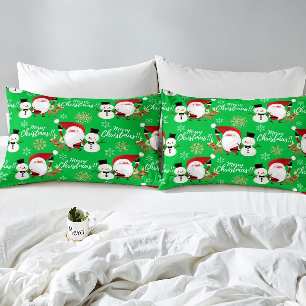 Santa Claus Down Comforter Set Bedding Set 3-piece Coverlet Set