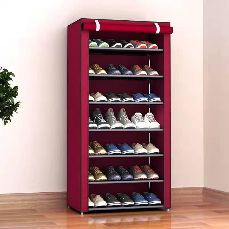 Multi-Layer Dustproof Metal Shoe Rack for Dorms and Storage